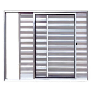 Janela Veneziana 3 Fls Sem Grade Alumínio Branco ou Brilhante