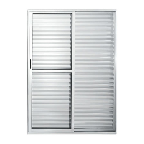 Porta Balcão 3 Folhas com ou sem Fechadura. Alumínio Branco, Brilhante Linha Normatizada